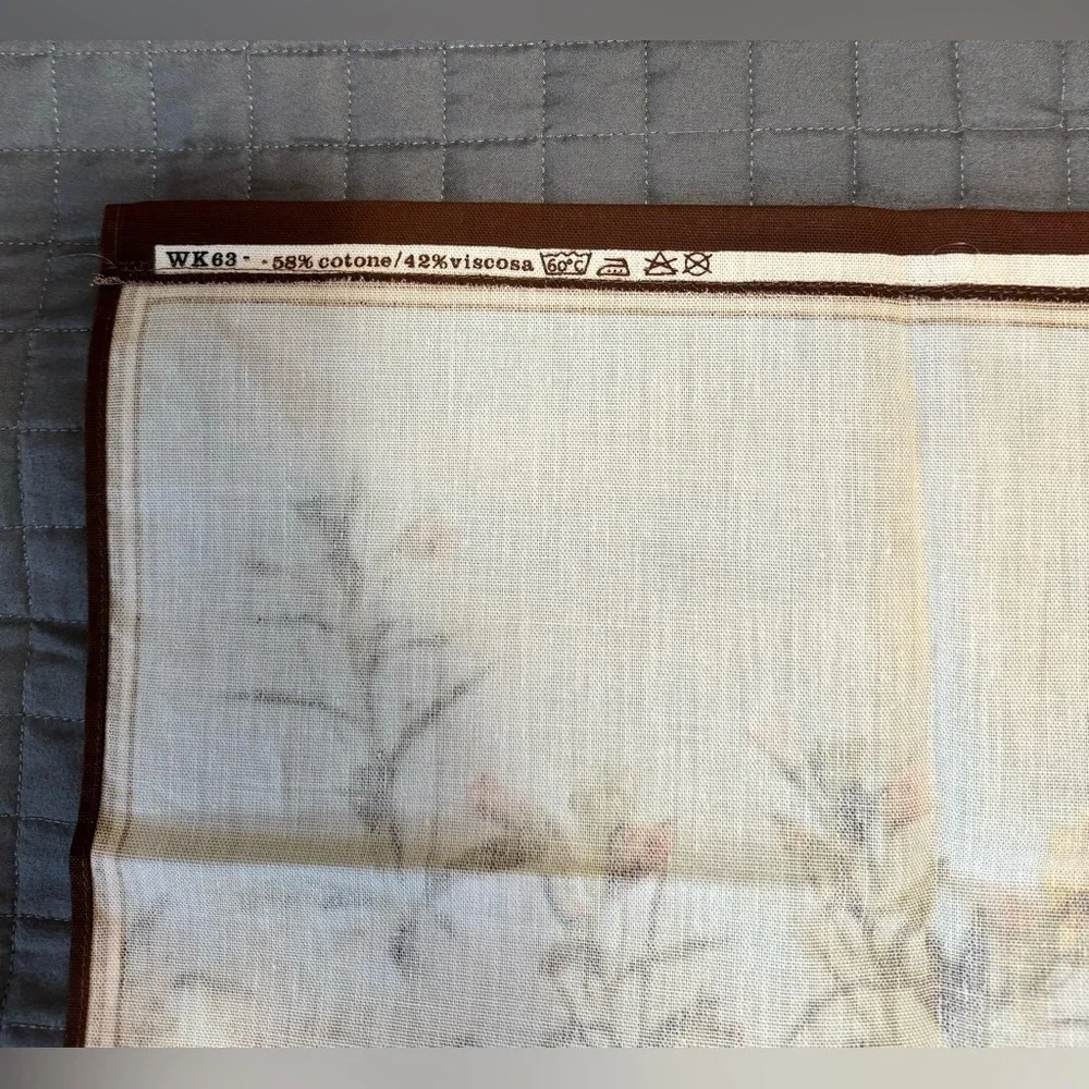 Vintage 1980 Calendar  Folk Art Cloth Wall Calendar Beige Baby Ducklings